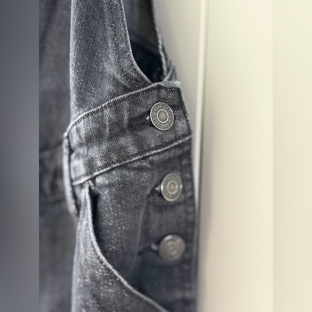 GAP Black Maternity Denim Overalls - Slim Fit - Picture 6 of 10